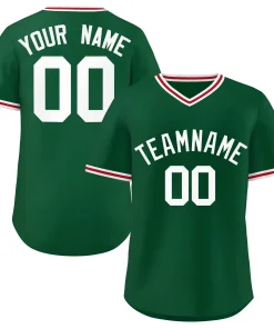 Custom Green Classic Style Personalized Authentic Pullover Baseball Jersey