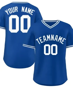 Custom Royal White Classic Style Personalized Authentic Pullover Baseball Jersey