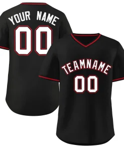 Custom Black Classic Style Personalized Authentic Pullover Baseball Jersey