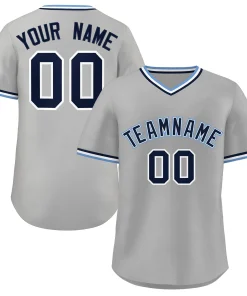 Custom Gray Royal Classic Style Personalized Authentic Pullover Baseball Jersey