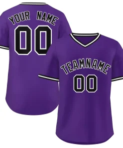 Custom Purple Classic Style Personalized Authentic Pullover Baseball Jersey