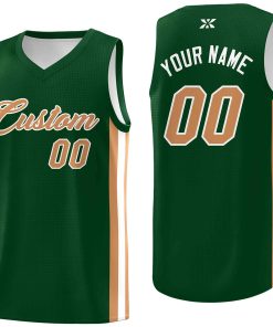 Custom Green Old Gold-White Classic Tops Mesh Sport Basketball Jersey