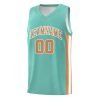 Custom Teal Old Gold-White  Classic Tops Mesh Sport Basketball Jersey