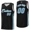 Custom Black Light Blue-Classic Tops Mesh Sport Basketball Jersey