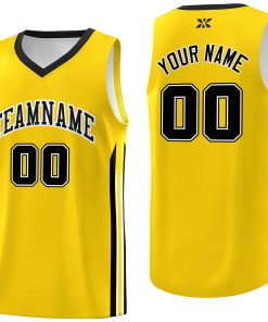 Custom Yellow Black-Classic Tops Mesh Sport Bull Basketball Jersey