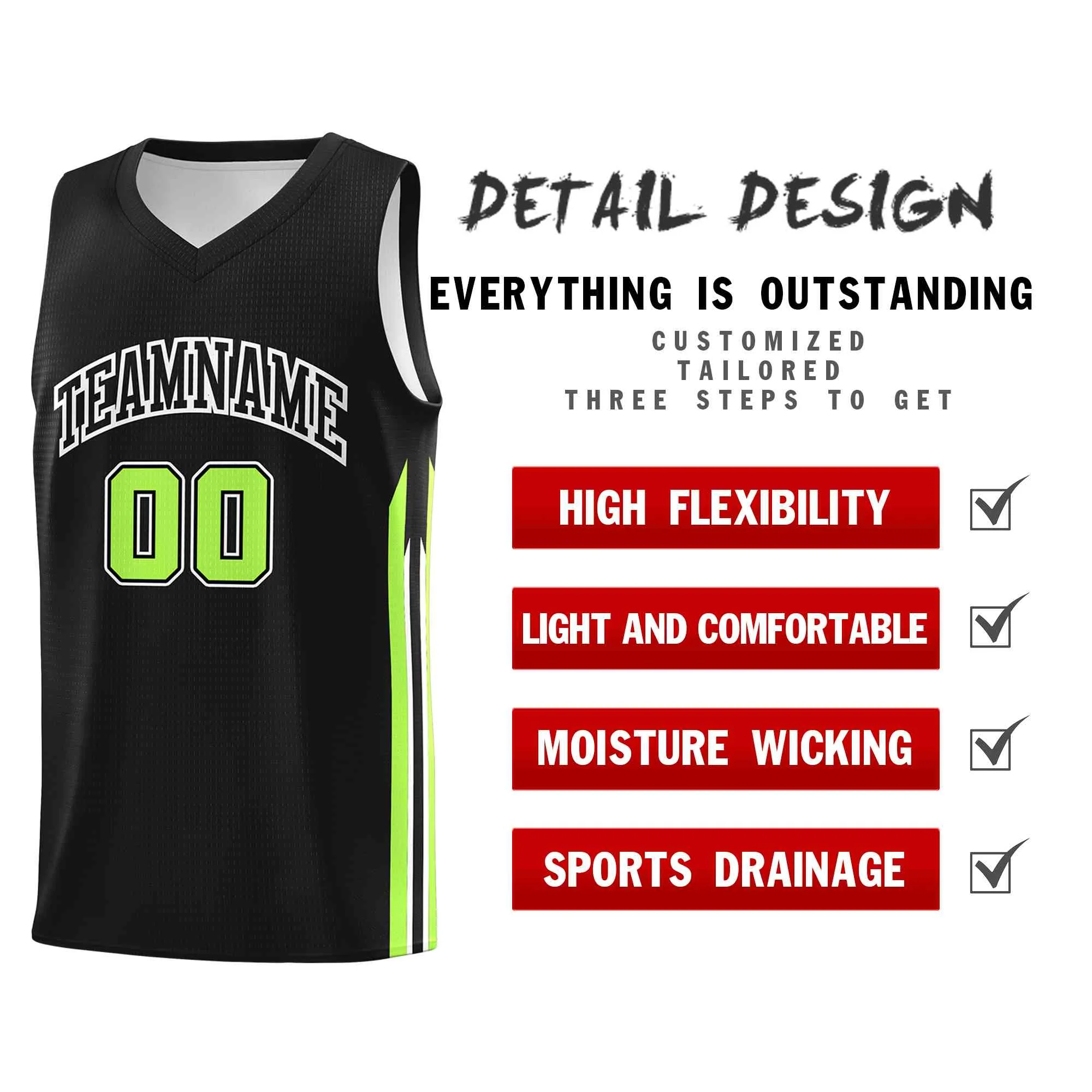 Custom Black Black-Classic Tops Mesh Sport Bull Basketball Jersey - Image 4