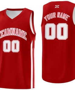 Custom Red Pink-Classic Tops Mesh Sport Bull Basketball Jersey