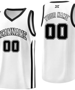 Custom White Black-Classic Tops Mesh Sport Bull Basketball Jersey