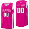 Custom Pink White-Classic Tops Mesh Sport Basketball Jersey