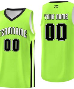 Custom Neon Green White-Classic Tops Mesh Sport Basketball Jersey