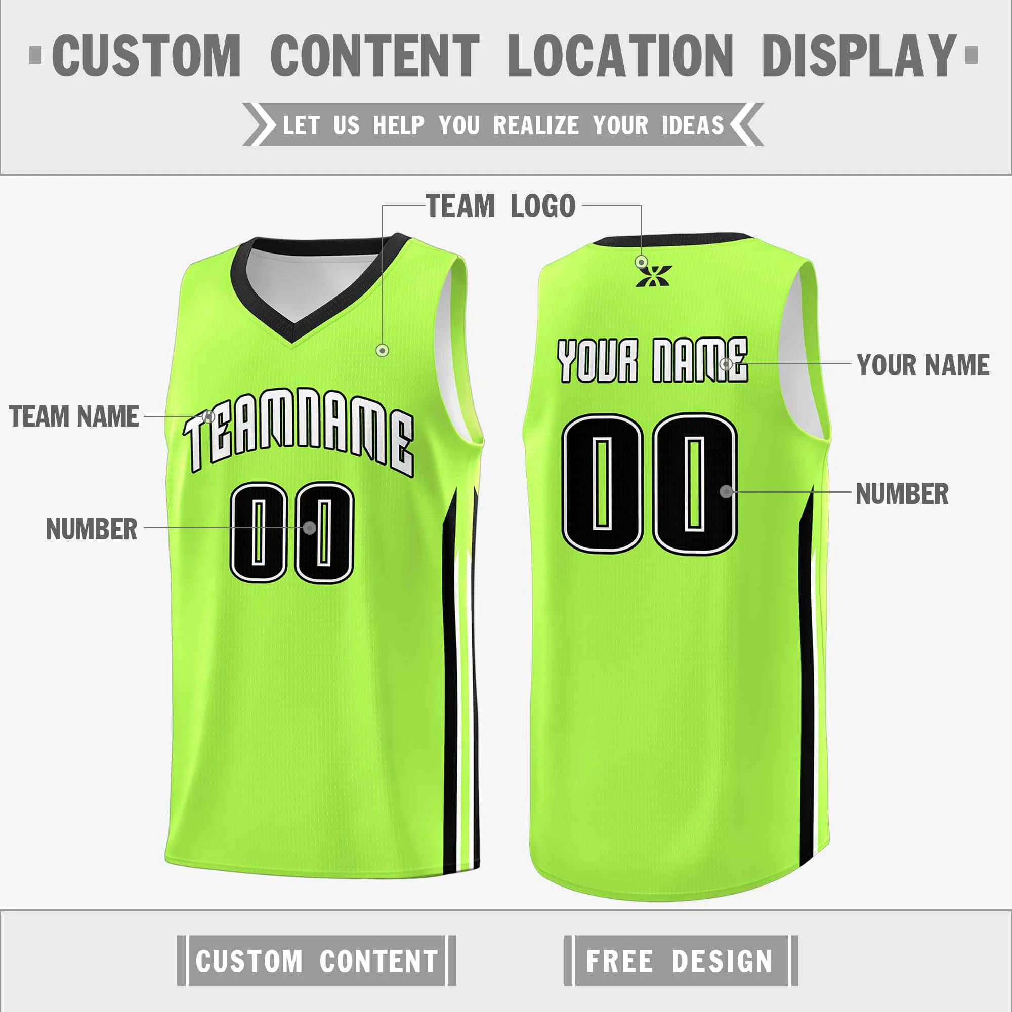 Custom Neon Green White-Classic Tops Mesh Sport Basketball Jersey - Image 2