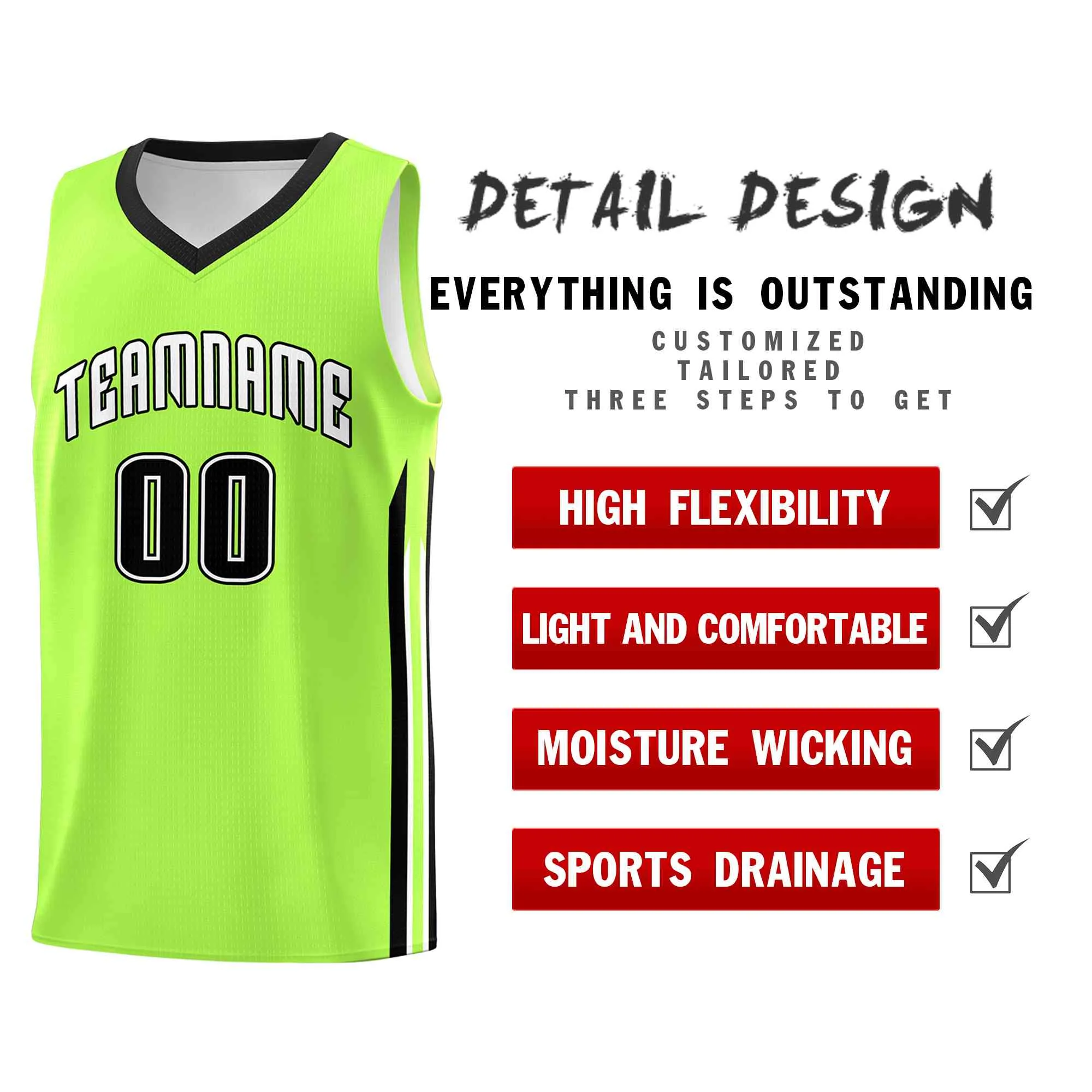Custom Neon Green White-Classic Tops Mesh Sport Basketball Jersey - Image 4