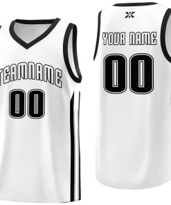 Custom White Black-Classic Tops Mesh Sport Basketball Jersey