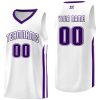 Custom White Purple-Classic Tops Mesh Sport Basketball Jersey