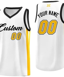 Custom White Black Classic Tops Outdoor Sports Basketball Jersey