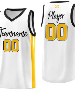 Custom White Black Classic Tops Outdoor Personalized Basketball Jersey
