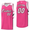 Custom Pink White-Black Classic Tops Style Mesh Sport Basketball Jersey