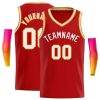Custom Red White-Classic Tops Men Casual Basketball Jersey