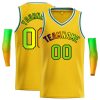 Custom Yellow Green-Black Classic Tops Men Casual Basketball Jersey