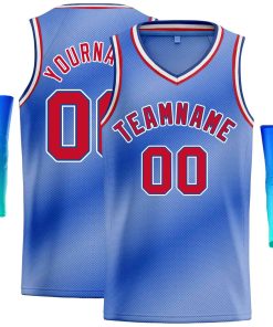 Custom Royal Maroon-Royal Gradient Fashion Tops Basketball Jersey