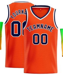 Custom Orange Purple-White Classic Tops Men Casual Basketball Jersey