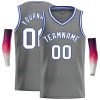 Custom Dark Gray White-Blue Classic Tops Men Casual Basketball Jersey