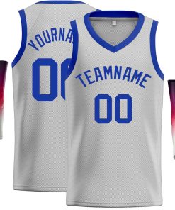 Custom Gray Royal-Classic Tops Men Casual Basketball Jersey