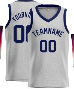 Custom Gray Navv-Classic Tops Men Casual Basketball Jersey