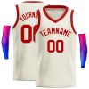 Custom Cream Red-Classic Tops Men Casual Basketball Jersey