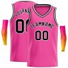 Custom Pink Black-White Classic Tops Men Casual Basketball Jersey