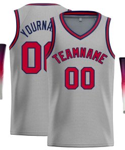 Custom Dark Gray Navy-Maroon Classic Tops Men Casual Basketball Jersey