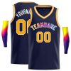 Custom Navy Powder Blue-White Classic Tops Men Casual Basketball Jersey