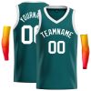 Custom Aqua White-Classic Tops Men Casual Basketball Jersey