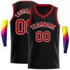 Custom Black White-Red Classic Tops Men Casual Basketball Jersey