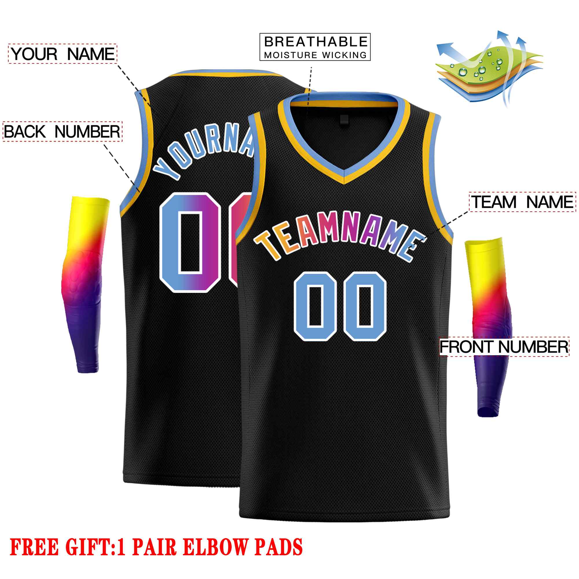Custom Black Pink-White Classic Tops Men Casual Basketball Jersey - Image 2