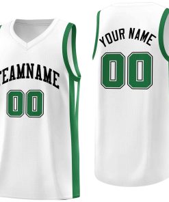 Custom White White Classic Tops Mesh Sport Basketball Jersey