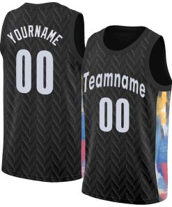 Custom  Black White Classic Tops Mesh Sport Basketball Jersey