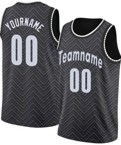 Custom  Black White Classic Tops Mesh Sport Basketball Jersey