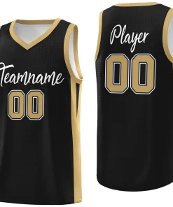 Custom Black White Classic Tops Mesh Sport Basketball Jersey