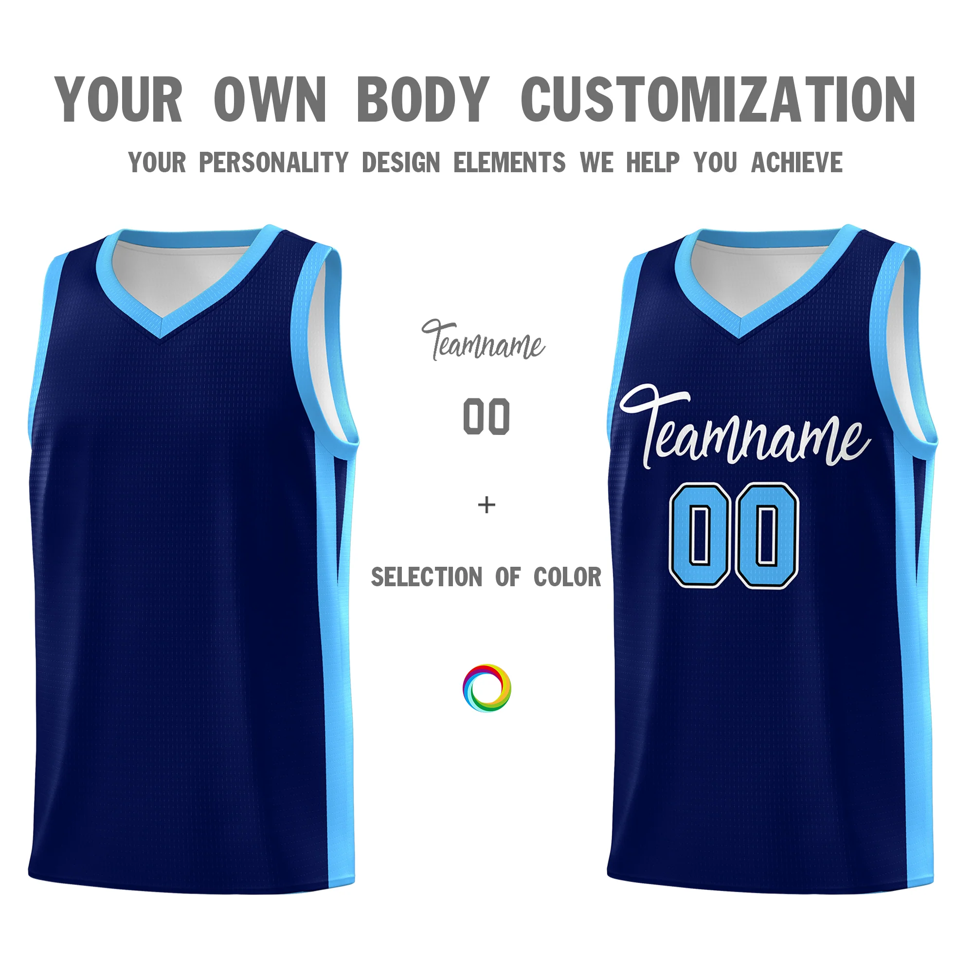 Custom Navy White Classic Tops Mesh Sport Basketball Jersey - Image 3