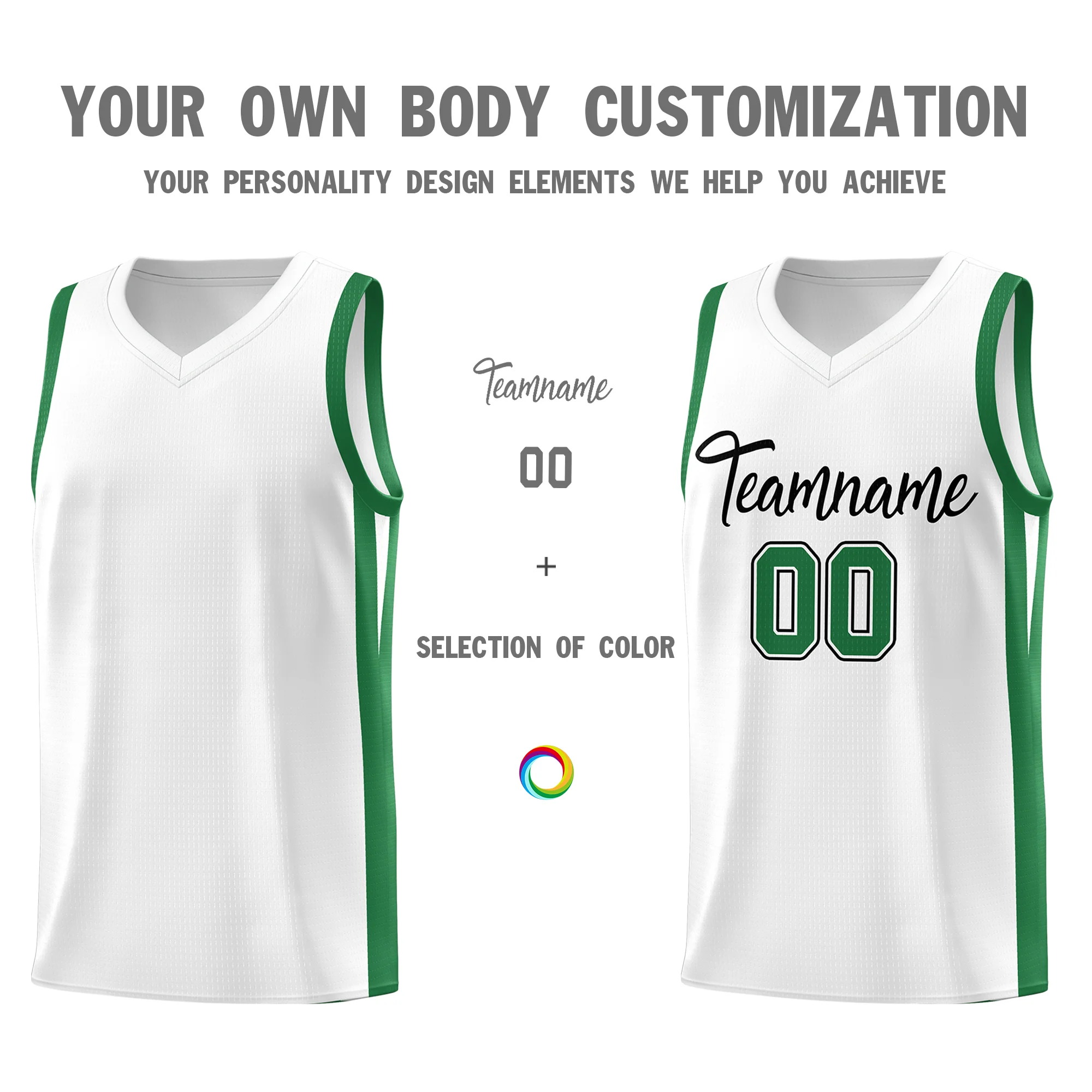 Custom White White Classic Tops Mesh Sport Basketball Jersey - Image 3