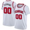Custom White Red-Black Classic Tops Casual Fake Sleeve Basketball Jersey