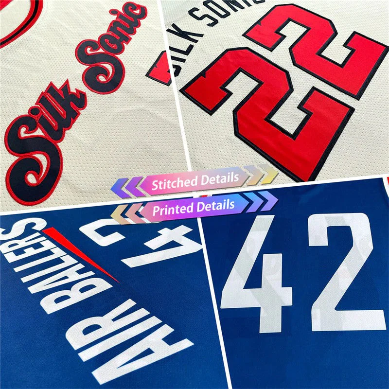 Custom Light Blue White-Red Classic Tops Casual Fake Sleeve Basketball Jersey - Image 5