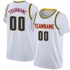 Custom White Red-Yellow Classic Tops Casual Fake Sleeve Basketball Jersey