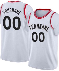 Custom White Black-Gray Classic Tops Casual Fake Sleeve Basketball Jersey