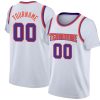 Custom White Orange-Purple Classic Tops Casual Fake Sleeve Basketball Jersey