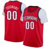 Custom Red White-Navy Classic Tops Casual Fake Sleeve Basketball Jersey