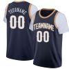 Custom Navy White-Old Gold Classic Tops Casual Fake Sleeve Basketball Jersey