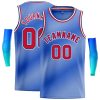Custom Light Blue White-Red Gradient Fashion Tops Bull Basketball Jersey