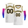 Custom White Yellow-Black Classic Tops Men Casual Bull Basketball Jersey